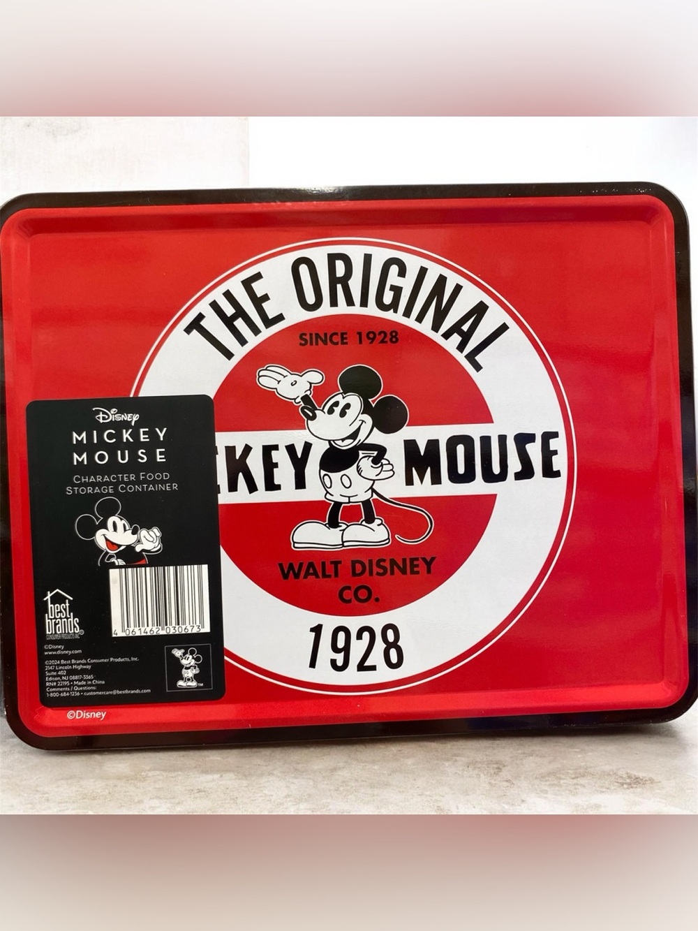 Disney Mickey Mouse Food Storage Container Lunch Box The Original Since 1928 New